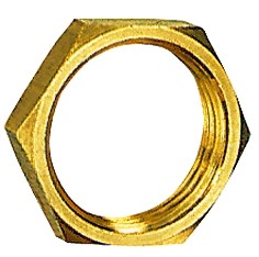 Hexagonal Counter Nut, M20x1.5, AF 27, Brass