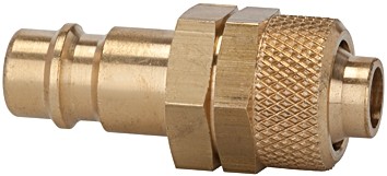 Nipple for Couplings I.D. 7.2 - 7.8, Bright Brass, for Hose 12x9