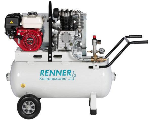 REKO 560/90 VM benzingetriebener, fahrbarer Kompressor für Industrie und Handwerk 4,0 kW ,90 l