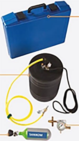 Soufflet de puits Gully Blase 300 - 500 mm 0,5 bar, kit complet avec de nombreux accessoires
