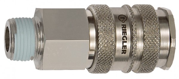 Quick-Connect Coupl. I.D. 10, Steel/Nickel-Plated Brass, R 3/8 - 3/4, ET