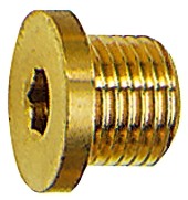 Locking Screw, Hexagonal Socket and Flange, G 1/8 - 1, AF 5 - 17, Brass