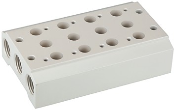 Multi-Base Plate for 5/2-5/3-Way Valves, 2 - 8 Positions, M5, G 1/8