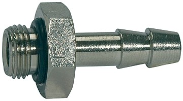 Screw-In Hose Connector, O-Ring, G 1/8, for Hose I.D. 6 - 9