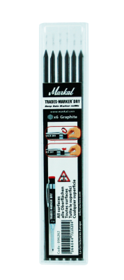 MARKAL Trades-Marker Dry Tiefloch-Marker für schwer zugängliche Stellen schwarz Nachfüllpackung MOWOTAS