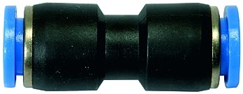 Straight Push-In Connector »Blue Series«, for Hose Exterior Ø 4 - 12 mm