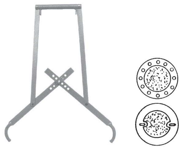 Standard Tongs For Round Lids With Round or Oval Lifting Openings And Slots